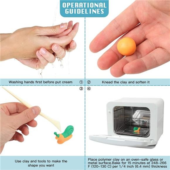 Polymer Clay 50 Colors, Modeling Clay for Kids, Non-Toxic with Sculpting Tools - Picture 6 of 6